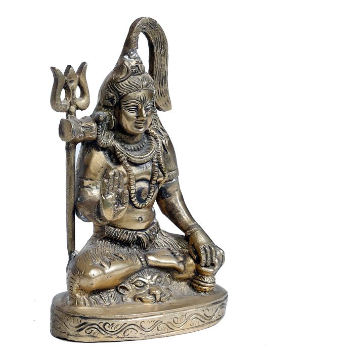Brass Murti Lord Shiva Ji Mahadev - 6.5 × 4 Inches | For Pooja Temple | Home Decor | Office & Mandir Decoration And Gifts