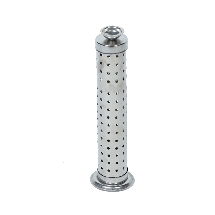 Stainless Steel Incense Stick Holder for Worship | High Durable Incense Stand| Agarbatti Holder with Ash Catcher | Silver Color, Stainless Steel - 9 × 2.5 Inches