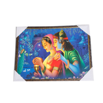 Goddess Radha And Lord Krishan Photo Frame - 25 × 19 Inches | For Pooja Temple | Home Decor And Gifts