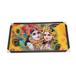 Goddess Radha And Lord Krishan Photo Frame - 21 × 39 Inches | For Pooja Temple | Home Decor And Gifts