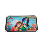 Goddess Radha And Lord Krishan Photo Frame - 21 × 39 Inches | For Pooja Temple | Home Decor And Gifts