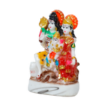Lord Shiva Family Is Sitting On The Throne | Marble Dust Murti Idol - 4 × 3 Inches | For Pooja Temple | Home Decor | Office Decoration | Mandir Decoration And Gifts