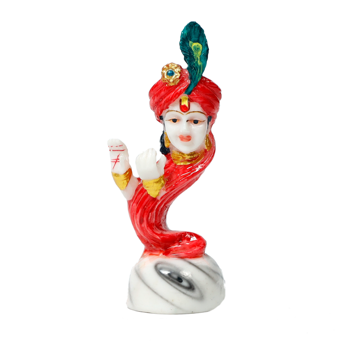 Lord Krishna Marble Dust Murti Idol - 6.5 x 3 Inches | For Pooja Temple | Home Decor | Office Decoration | Mandir Decoration And Gifts