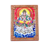 Lord Surya Bhagwan Is Sitting On The Throne Photo Frame - 8 x 6 Inches | For Pooja Temple | Home Decor | Office Decoration | Mandir Decoration And Gifts