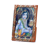 Lord Bal Gopal Krishna Photo Frame - 5 × 3 Inches | For Pooja Temple | Home Decor | Office Decoration | Mandir Decoration And Gifts
