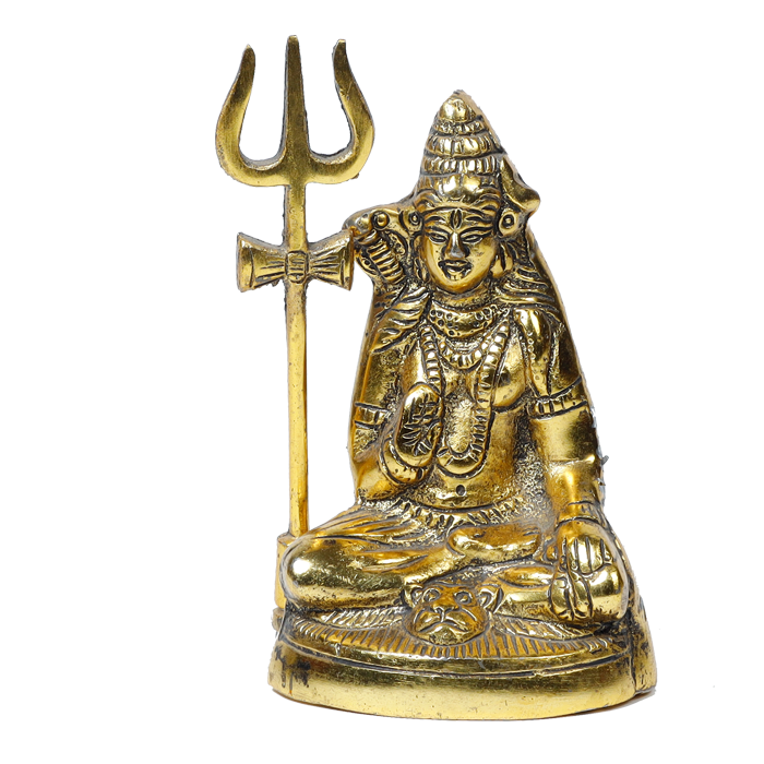 Brass Murti Lord Shiva Ji Mahadev - 6 × 4 Inches | For Pooja Temple | Home Decor | Office & Mandir Decoration And Gifts