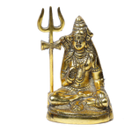 Brass Murti Lord Shiva Ji Mahadev - 6 × 4 Inches | For Pooja Temple | Home Decor | Office & Mandir Decoration And Gifts