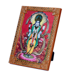 Lord Vishnu Bhagwan Photo Frame - 8 x 6 Inches | For Pooja Temple | Home Decor | Office Decoration | Mandir Decoration And Gifts