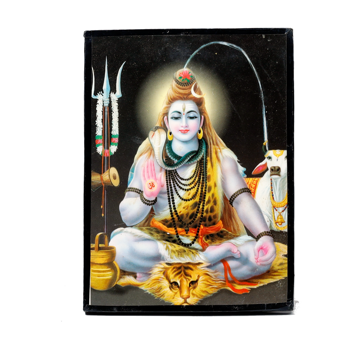 Lord Shiva Ji Mahadev Photo Frame - 8 x 6 Inches | For Pooja Temple | Home Decor | Office Decoration | Mandir Decoration And Gifts
