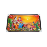 Goddess Radha And Lord Krishan Photo Frame - 21 × 39 Inches | For Pooja Temple | Home Decor And Gifts