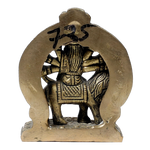 Brass Murti Goddess Durga Mata Is Sitting On Lion - 3 × 2.5 Inches | For Pooja Temple | Home Decor | Office & Mandir Decoration And Gifts