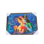 Goddess Radha And Lord Krishan Photo Frame - 25 × 19 Inches | For Pooja Temple | Home Decor And Gifts