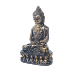 Lord Buddha Is Sitting On The Throne | Porcelain Murti Idol - 3 × 3 Inches | For Pooja Temple | Home Decor | Office Decoration | Mandir Decoration And Gifts