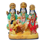 Lord Ram Darbar Marble Dust Murti Idol - 5 × 5 Inches | For Pooja Temple | Home Decor | Office Decoration | Mandir Decoration And Gifts