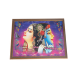 Goddess Radha And Lord Krishan Photo Frame - 26 × 20 Inches | For Pooja Temple | Home Decor And Gifts