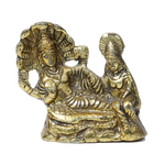 Brass Murti Lord Vishnu And Goddess Lakshmi Ji - 4 × 3 Inches | For Pooja Temple | Home Decor | Office & Mandir Decoration And Gifts