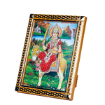 Goddess Sheetala Mata Is Sitting On Donkey | Photo Frame - 8 x 6 Inches | For Pooja Temple | Home Decor | Office Decoration | Mandir Decoration And Gifts