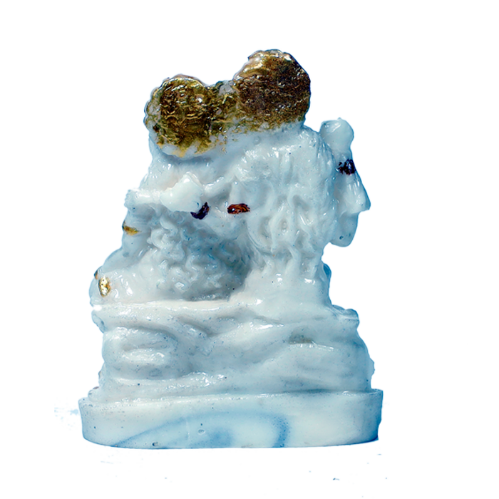 Lord Shiva Family Marble Dust Murti Idol - 4 × 3 Inches | For Pooja Temple | Home Decor | Office Decoration | Mandir Decoration And Gifts