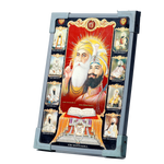 Sikh Guru And Guru Nanak Dev Ji With 10 Gurus Religious Photo Frame - 7 × 5 Inches | For Pooja Temple | Home Decor | Office Decoration | Mandir Decoration And Gifts