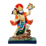 Lord Veer Bajrang Bali Hanuman Ji Murti Idol - 8 × 6 Inches | Hanuman Carrying Mountain of Herbs | For Pooja Temple | Home Decor | Office Decoration | Mandir Decoration And Gifts