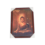 Lord Gautam Buddha Photo Frame - 22 × 16 Inches | For Pooja Temple | Home Decor And Gifts