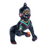 Brass Black Murti 6 No. Laddu Gopal | Laddu Gopal For Janmashtami Special - 5.5 × 3.5 Inches | For Pooja Temple | Home Decor | Office & Mandir Decoration And Gifts
