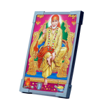 Shree Sai Baba Is Sitting On The Throne Photo Frame - 7 × 5 Inches | For Pooja Temple | Home Decor | Office Decoration | Mandir Decoration And Gifts