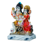 Lord Shiva Family Marble Dust Murti Idol | God Shiva, Parvati Ji, Ganesha And Kartikeya - 3.5 x 5 Inches | For Pooja Temple | Home Decor | Office Decoration | Mandir Decoration And Gifts