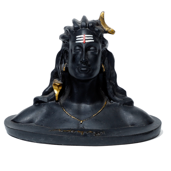Lord Adiyogi Shiva Murti - 5 × 6 Inches | For Pooja Temple | Home Decor | Office & Mandir Decoration | Car Dashboard And Gifts