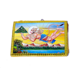 Hanuman Ji Holding a Mountain in His Hand Photo Frame - 7 x 5 Inches | For Pooja Temple | Home Decor | Office Decoration | Mandir Decoration And Gifts