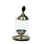 Brass Ram Akhand Jyoti Diya Oil Lamp | Borosilicate Diya With Glass Cover - 6 × 3 Inches | 5 × 3 Inches | 4.5 × 3 Inches | For Pooja Temple | Home & Mandir Decoration And Gifts