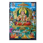 Goddess Santoshi Is Sitting On Throne Mata Photo Frame - 7 × 5 Inches | For Pooja Temple | Home Decor | Office Decoration | Mandir Decoration And Gifts