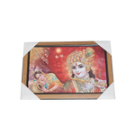 Goddess Radha And Lord Krishan Photo Frame - 20 × 15 Inches | For Pooja Temple | Home Decor And Gifts