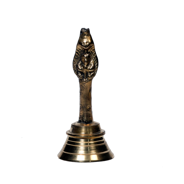 Brass Bell - 3 × 1.5 Inches | 4 × 2 Inches | For Pooja & Home Temple | Mandir Pooja| Pooja Thali | Home Decor And Gifts