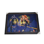 Goddess Radha And Lord Krishan Photo Frame - 27 × 39 Inches | For Pooja Temple | Home Decor And Gifts