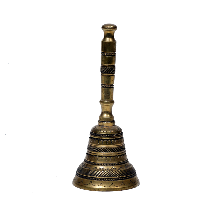 Brass Bell - 4 × 2 Inches | 5 × 2 Inches | 6 × 2.5 Inches | 6 × 3 Inches | For Pooja & Home Temple | Mandir Pooja| Pooja Thali | Home
