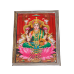 Goddess Lakshmi Mata Is Sitting On Lotus Flower Photo Frame - 17 × 13 Inches | For Pooja Temple | Home Decor And Gifts