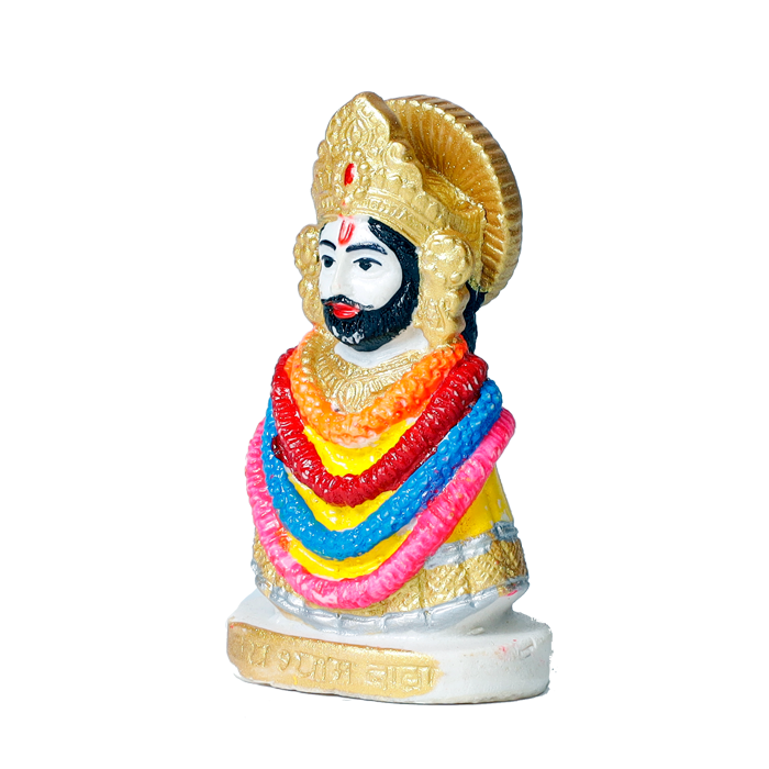 Shree Khatu Shyam Baba Marble Dust Murti Idol - 3 x 2 Inches | For Pooja Temple | Home Decor | Office Decoration | Mandir Decoration And Gifts
