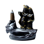 Goddess Radha And Lord Krishna Back Flow Smoke Fountain - 4 × 3 Inches | Backflow Dhoop Cone with Stand | For Pooja Temple | Home Decor | Office Decoration | Mandir Decoration And Gifts