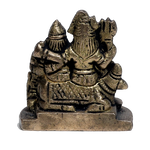 Brass Murti Lord Shiva Family | God Shiva, Parvati, Ganesh And Kartikeya Murti - 3 × 3 Inches | For Pooja Temple | Home Decor | Office & Mandir Decoration And Gifts