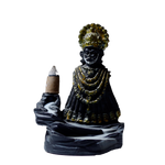 Shree Khatu Shyam Baba Backflow Smoke Fountain - 5 × 3 Inches | Backflow Dhoop Cone with Stand | For Pooja Temple | Home Decor | Office Decoration | Mandir Decoration And Gifts