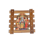 Lord Ram Darbar With Ram, Laxman, Sita And Hanuman Photo Frame - 14 × 15 Inches | For Pooja Temple | Home Decor And GIfts