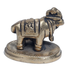 Brass Murti 1 No. Cow And Collins - 1.5 × 2.5 Inches | For Pooja Temple | Home Decor | Office & Mandir Decoration | Vastu & Spiritual Decor, Ideal for Worship And Gifts