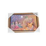 Goddess Radha And Lord Krishan Photo Frame - 20 × 15 Inches | For Pooja Temple | Home Decor And Gifts