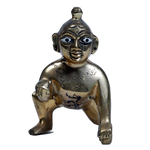 Brass Murti 3 No. Laddu Gopal | Laddu Gopal For Janmashtami Special - 4 × 3 Inches | For Pooja Temple | Home Decor | Office & Mandir Decoration And Gifts