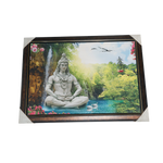 Lord Shiva Shankar Photo Frame - 31 × 23 Inches | For Pooja Temple | Home Decor And Gifts