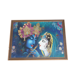 Goddess Radha And Lord Krishan Photo Frame - 26 × 20 Inches | For Pooja Temple | Home Decor And Gifts