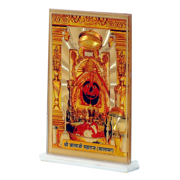 Shree Salasar Balaji Maharaj Photo - 4 × 2 Inches | For Pooja Temple | Home Decor | Car Dashboard | Office & Mandir Decoration And Gifts