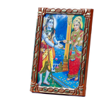 Lord Shiva And Annapurna Devi Mata Photo Frame - 5 × 3 Inches | For Pooja Temple | Home Decor | Office Decoration | Mandir Decoration And Gifts