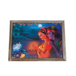 Goddess Radha And Lord Krishan Photo Frame - 17 × 13 Inches | For Pooja Temple | Home Decor And Gifts